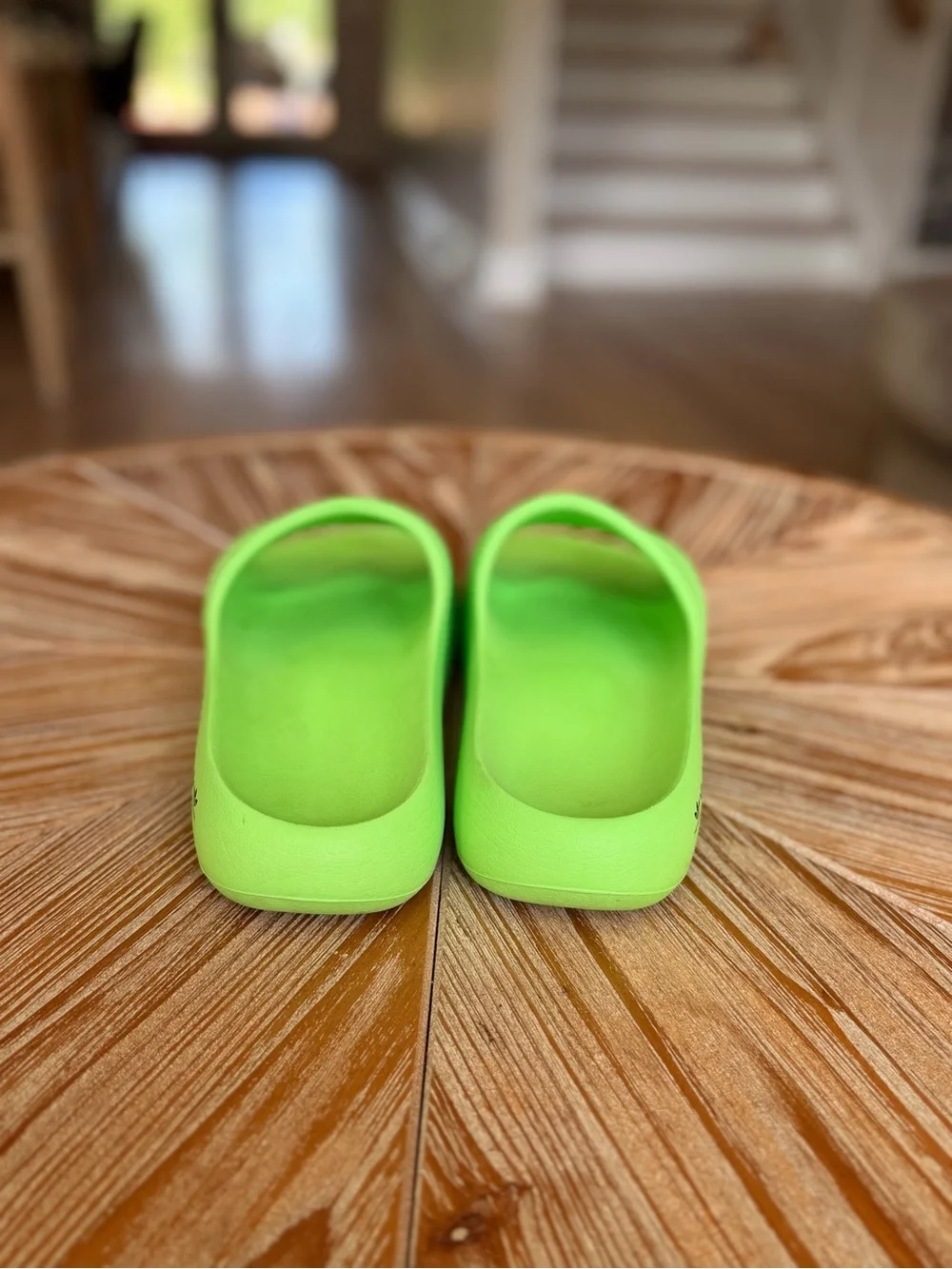 adidas Neon Green Foam Slide Sandals